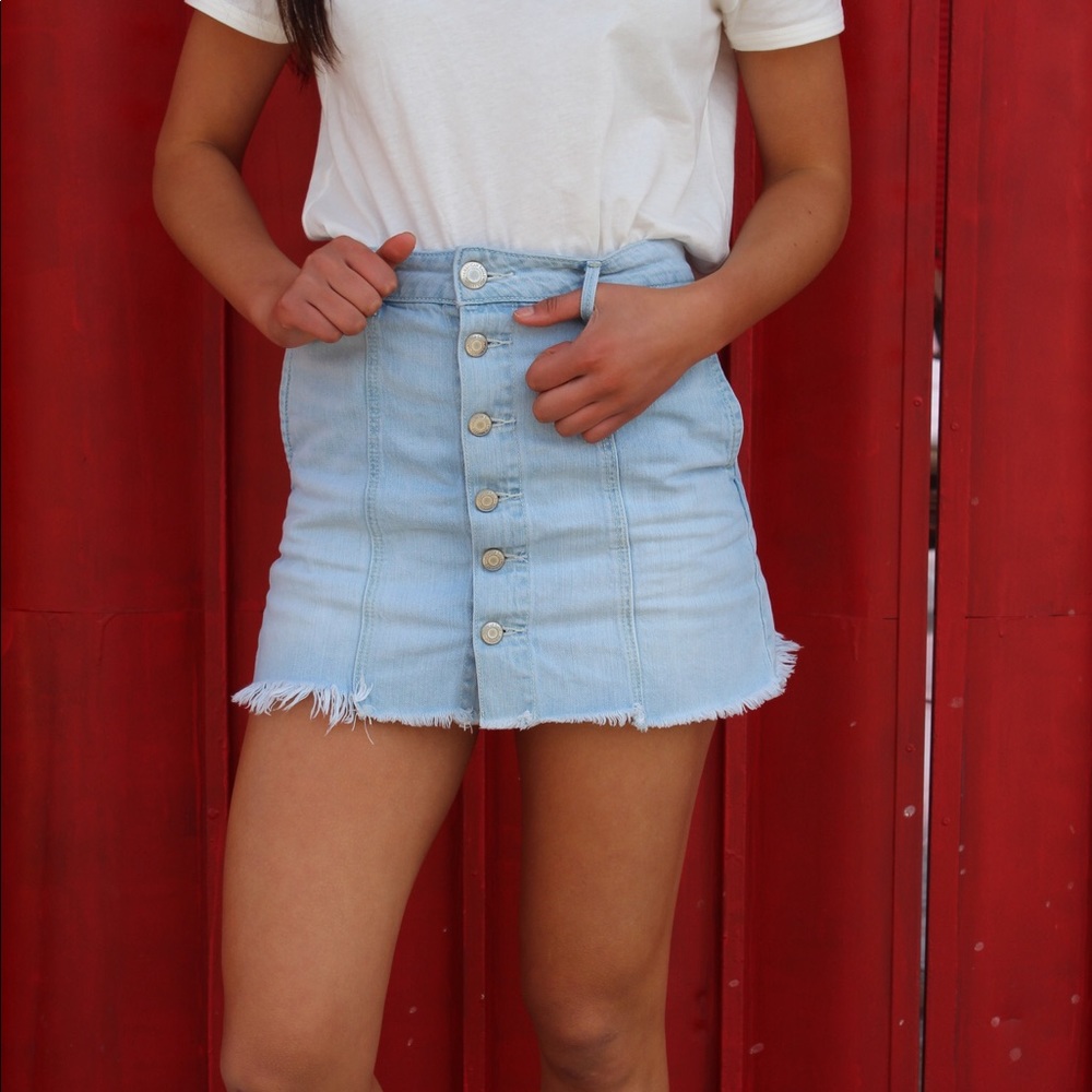 american eagle jean skirt